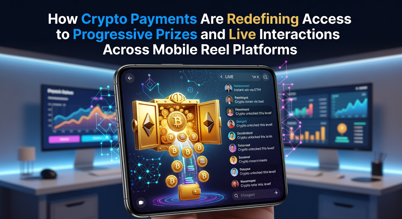 Darstellung von Krypto-Transaktionen in einer mobilen Slot-App mit progressiven Jackpot-Anzeigen und Live-Chat-Funktionen