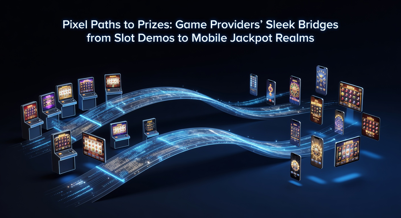Ein mobiles Interface mit Slot-Demo-Button, der zu einem Jackpot-Rad überleitet, umgeben von Preissymbolen